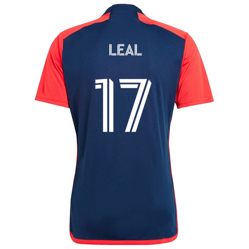 Hombre Camiseta Patrick Leal #17 Azul Rojo 1ª Equipación 2024/25 La Camisa Argentina