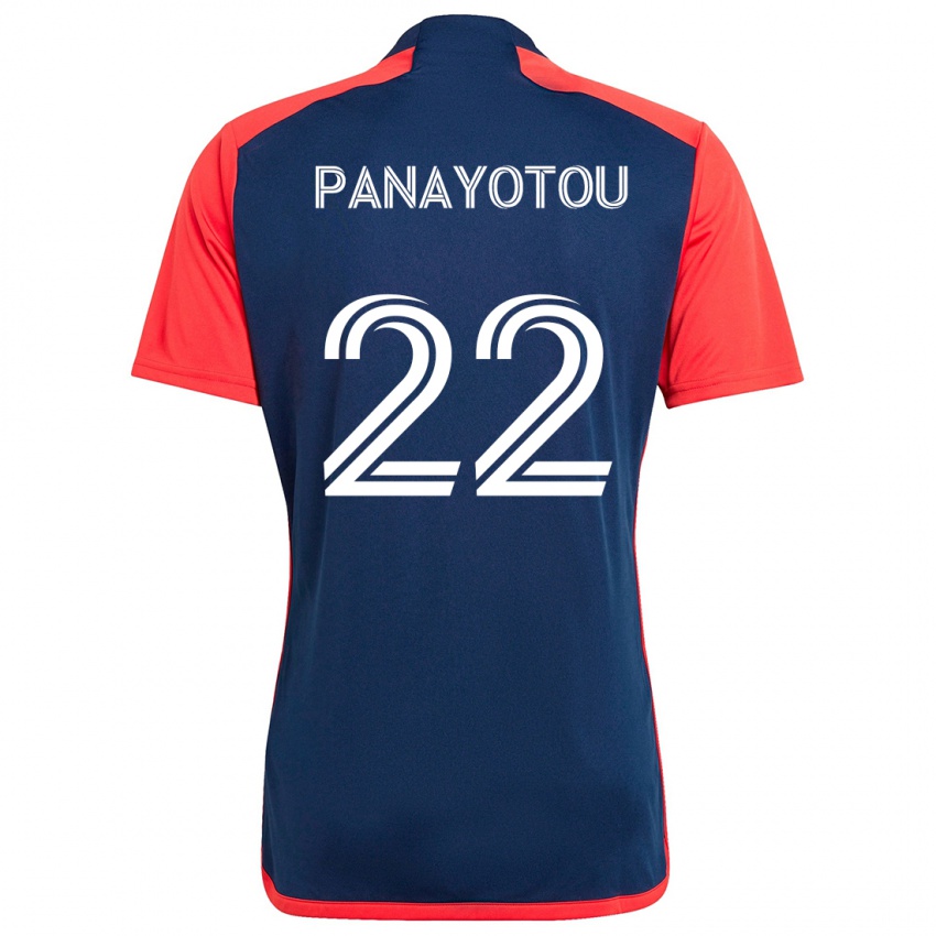 Hombre Camiseta Jack Panayotou #22 Azul Rojo 1ª Equipación 2024/25 La Camisa Argentina