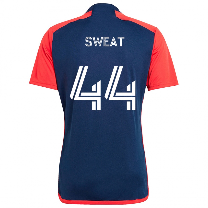 Hombre Camiseta Ben Sweat #44 Azul Rojo 1ª Equipación 2024/25 La Camisa Argentina