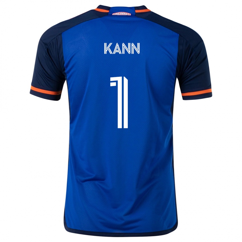 Hombre Camiseta Alec Kann #1 Azul Blanco 1ª Equipación 2024/25 La Camisa Argentina