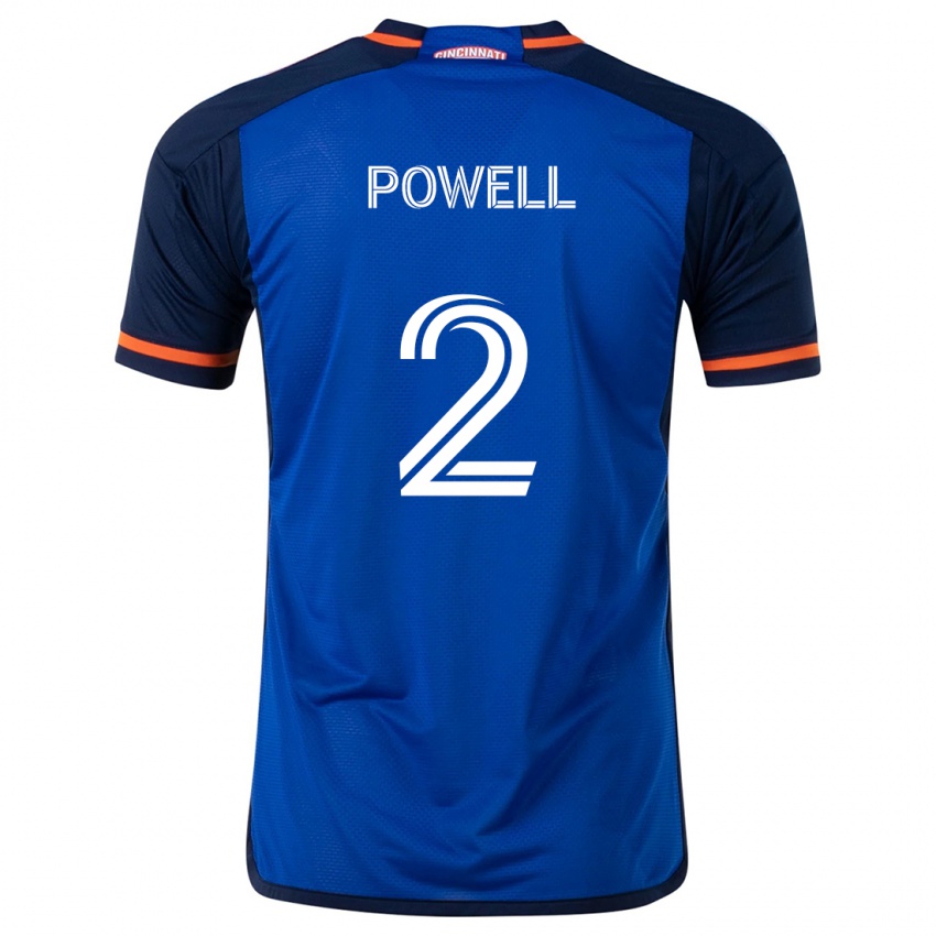 Hombre Camiseta Alvas Powell #2 Azul Blanco 1ª Equipación 2024/25 La Camisa Argentina