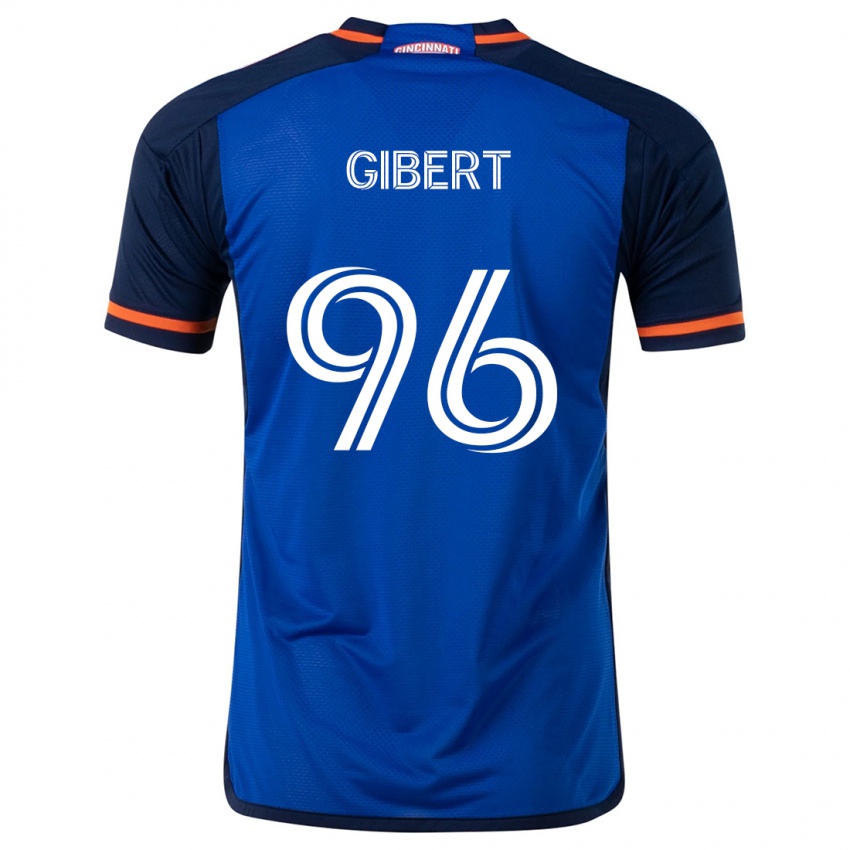 Hombre Camiseta Gaël Gibert #96 Azul Blanco 1ª Equipación 2024/25 La Camisa Argentina