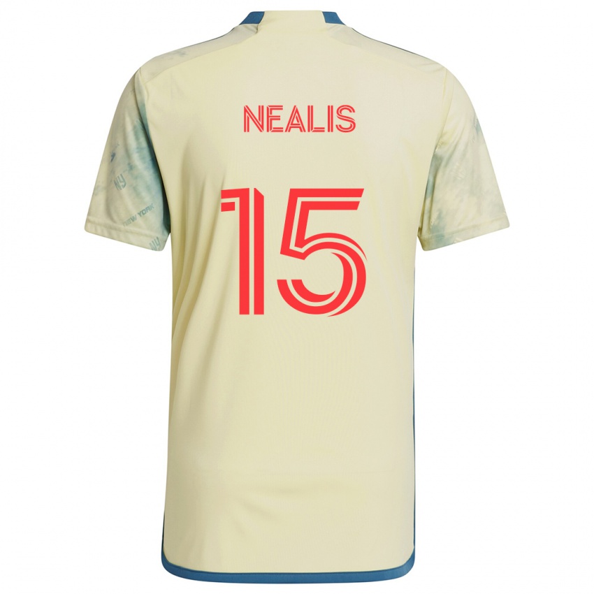 Hombre Camiseta Sean Nealis #15 Amarillo Rojo Azul 1ª Equipación 2024/25 La Camisa Argentina