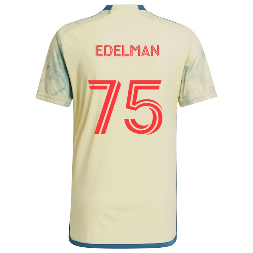 Hombre Camiseta Daniel Edelman #75 Amarillo Rojo Azul 1ª Equipación 2024/25 La Camisa Argentina