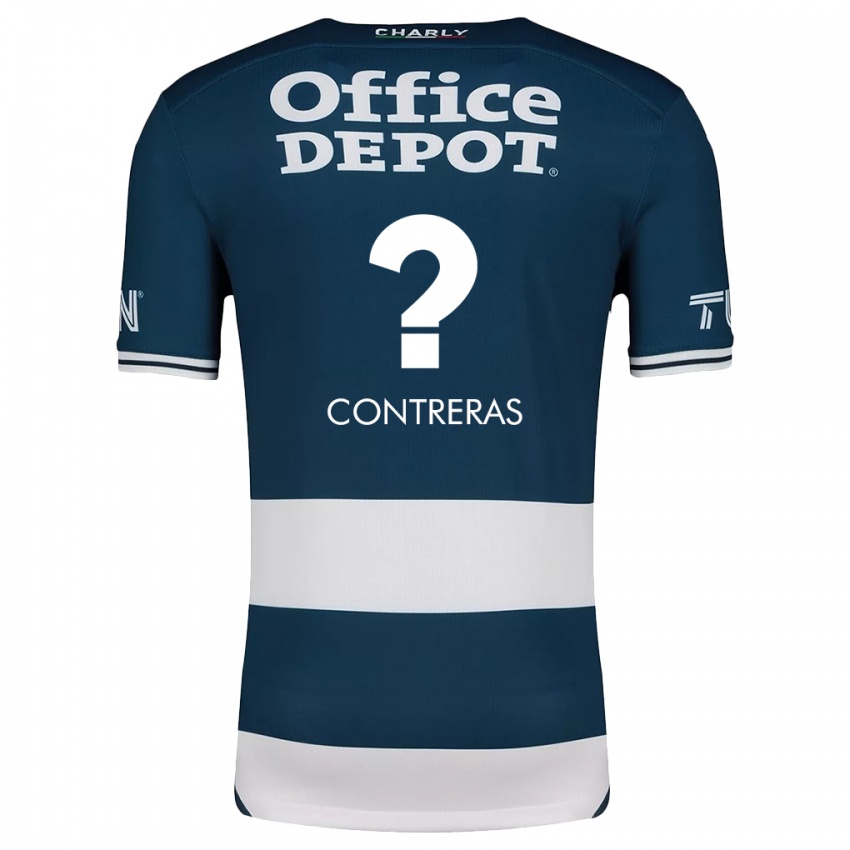 Hombre Camiseta Ari Contreras #0 Azul Blanco 1ª Equipación 2024/25 La Camisa Argentina