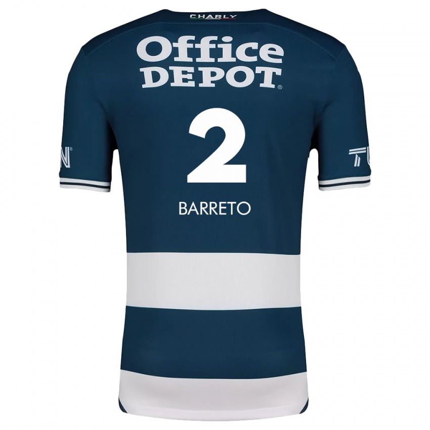 Hombre Camiseta Sergio Barreto #2 Azul Blanco 1ª Equipación 2024/25 La Camisa Argentina