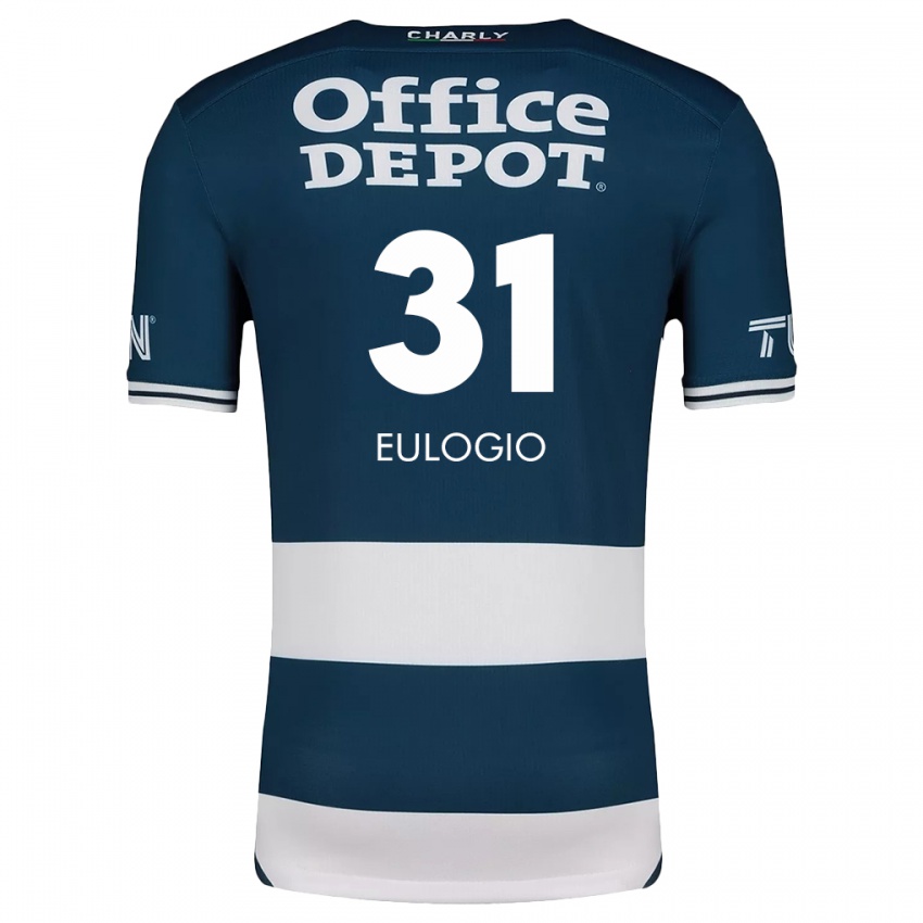 Hombre Camiseta José Eulogio #31 Azul Blanco 1ª Equipación 2024/25 La Camisa Argentina