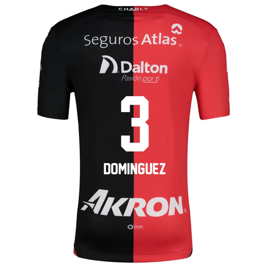 Hombre Camiseta Idekel Domínguez #3 Negro Rojo 1ª Equipación 2024/25 La Camisa Argentina