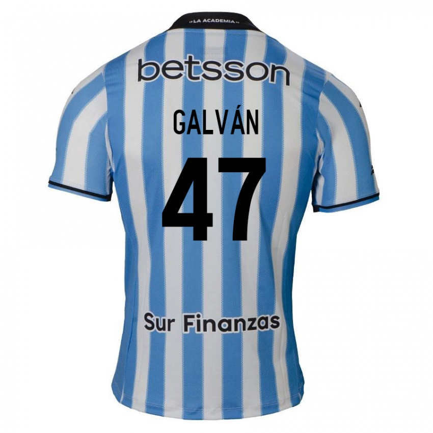 Hombre Camiseta Ignacio Galvan #47 Azul Blanco Negro 1ª Equipación 2024/25 La Camisa Argentina