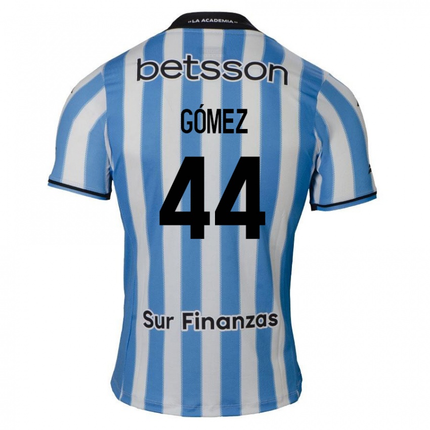 Hombre Camiseta Francisco Gómez #44 Azul Blanco Negro 1ª Equipación 2024/25 La Camisa Argentina