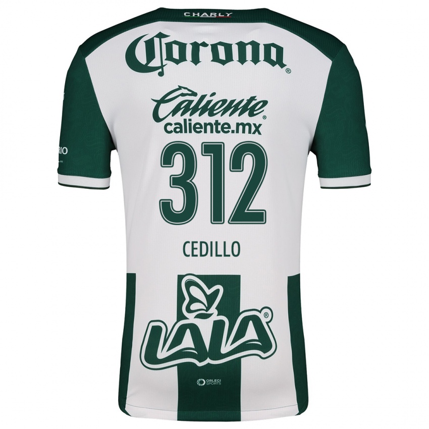 Hombre Camiseta Nelson Cedillo #312 Verde Blanco 1ª Equipación 2024/25 La Camisa Argentina