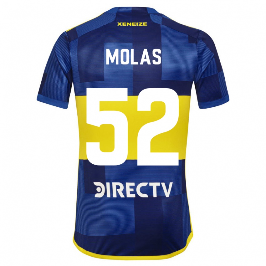 Hombre Camiseta Walter Molas #52 Azul Amarillo 1ª Equipación 2024/25 La Camisa Argentina