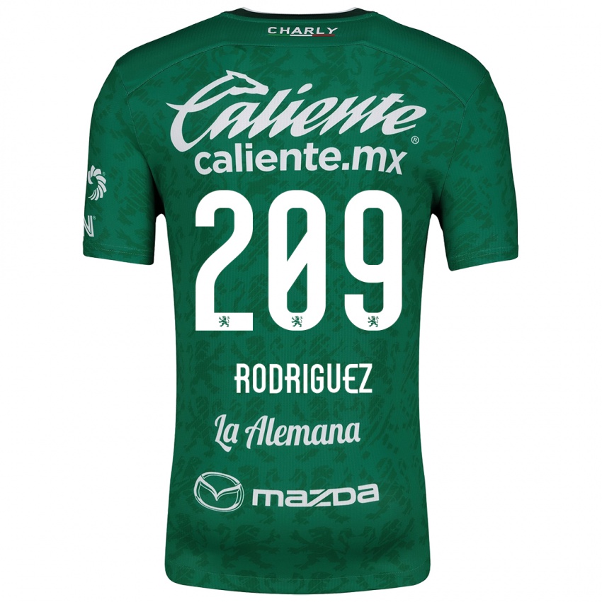 Hombre Camiseta Víctor Rodríguez #209 Verde Blanco 1ª Equipación 2024/25 La Camisa Argentina