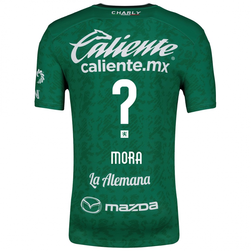 Hombre Camiseta Christopher Mora #0 Verde Blanco 1ª Equipación 2024/25 La Camisa Argentina