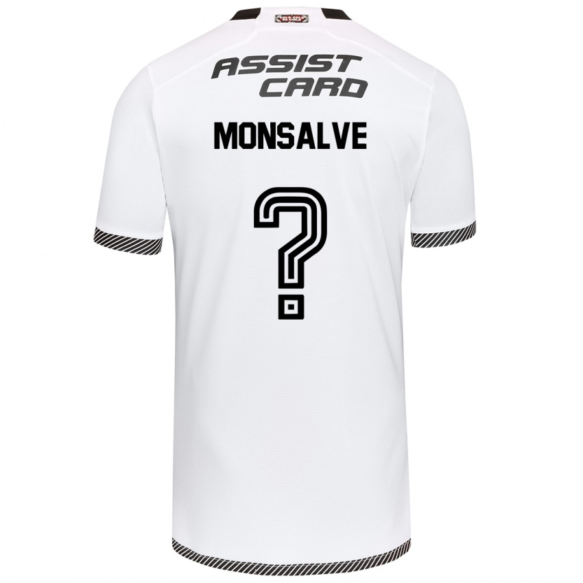 Hombre Camiseta Gaspar Monsalve #0 Blanco Negro 1ª Equipación 2024/25 La Camisa Argentina