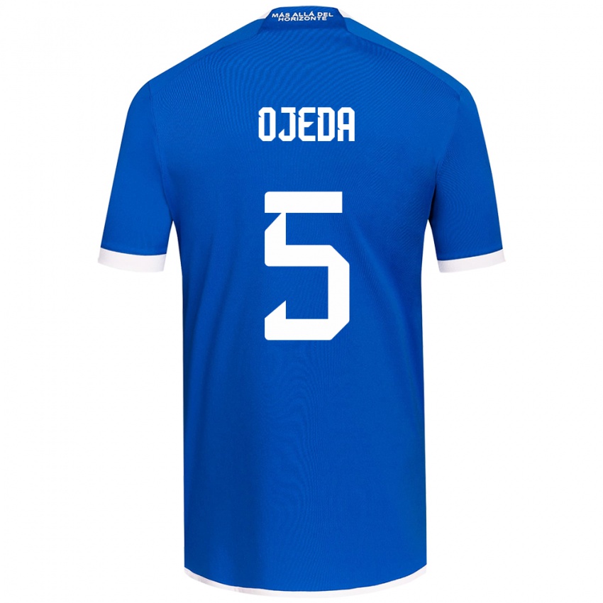 Hombre Camiseta Emmanuel Ojeda #5 Azul Blanco 1ª Equipación 2024/25 La Camisa Argentina