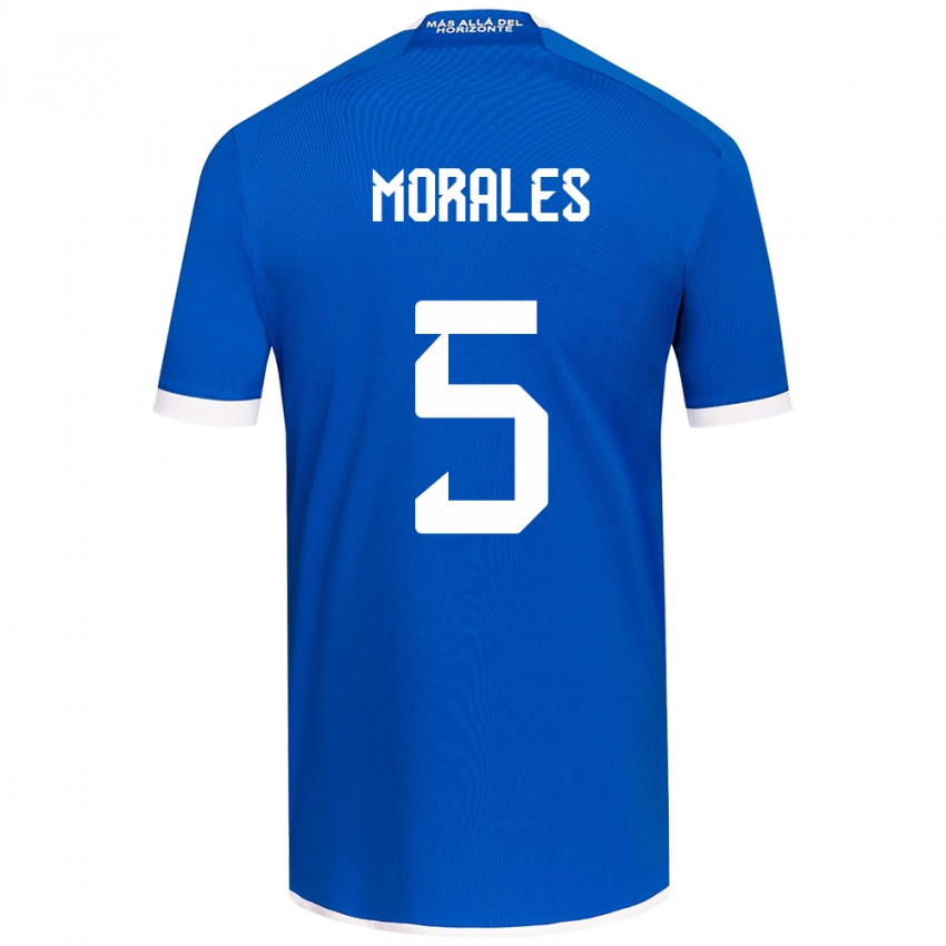 Hombre Camiseta Mariana Morales #5 Azul Blanco 1ª Equipación 2024/25 La Camisa Argentina