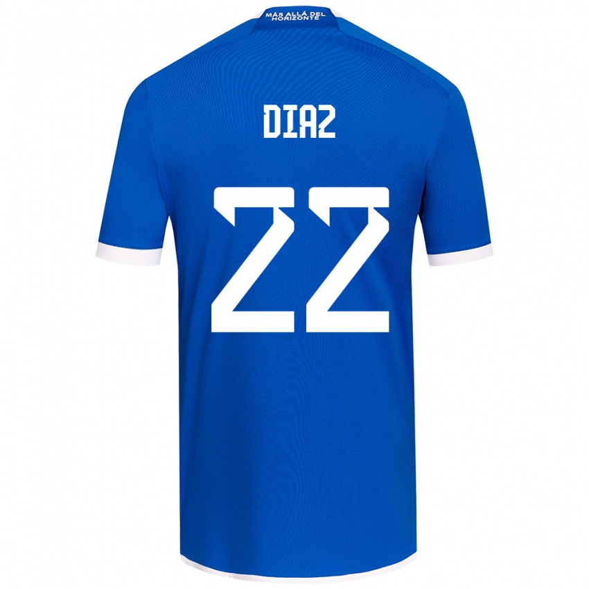 Hombre Camiseta Valentina Díaz #22 Azul Blanco 1ª Equipación 2024/25 La Camisa Argentina