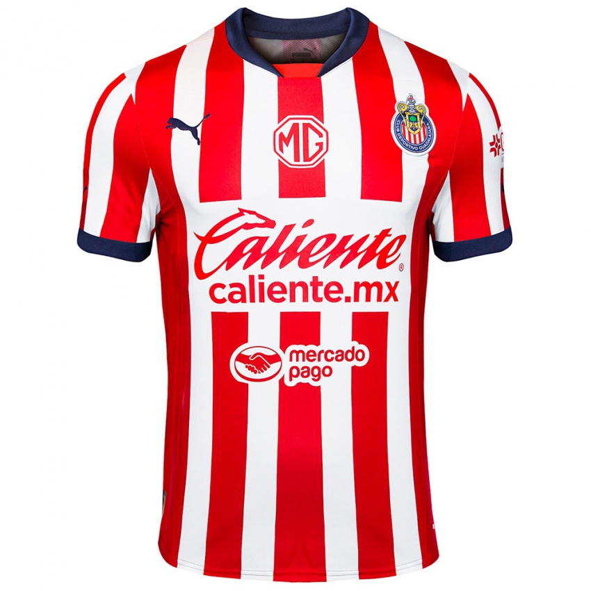 Hombre Camiseta Ever Corona #0 Rojo Blanco Azul 1ª Equipación 2024/25 La Camisa Argentina