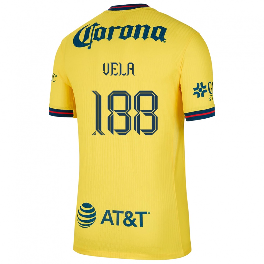 Hombre Camiseta Christo Vela #188 Amarillo Azul 1ª Equipación 2024/25 La Camisa Argentina