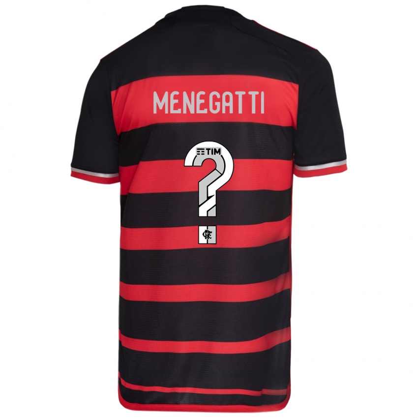 Hombre Camiseta Kauan Menegatti #0 Negro Rojo 1ª Equipación 2024/25 La Camisa Argentina