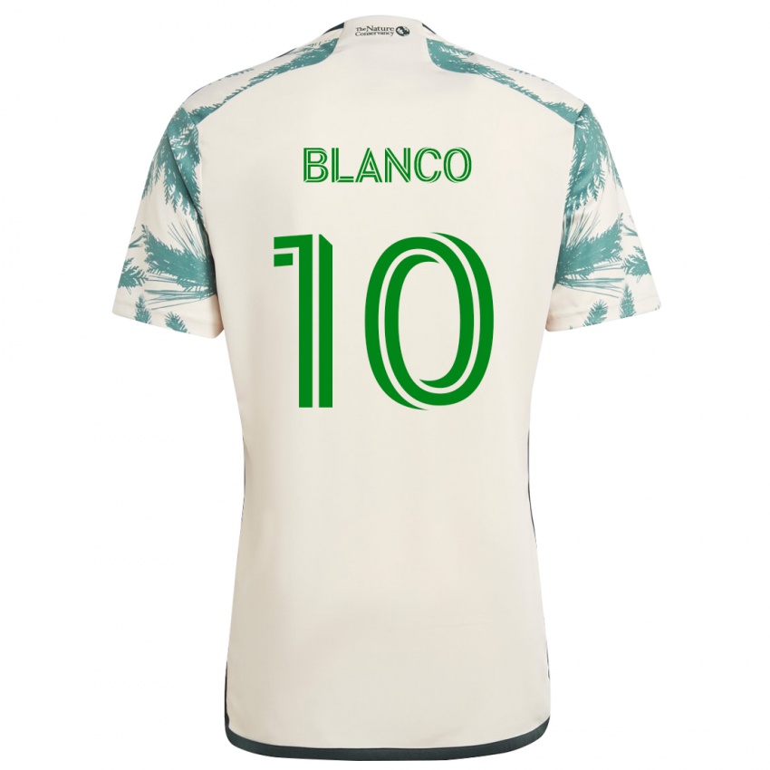 Hombre Camiseta Sebastián Blanco #10 Beige Marrón 2ª Equipación 2024/25 La Camisa Argentina