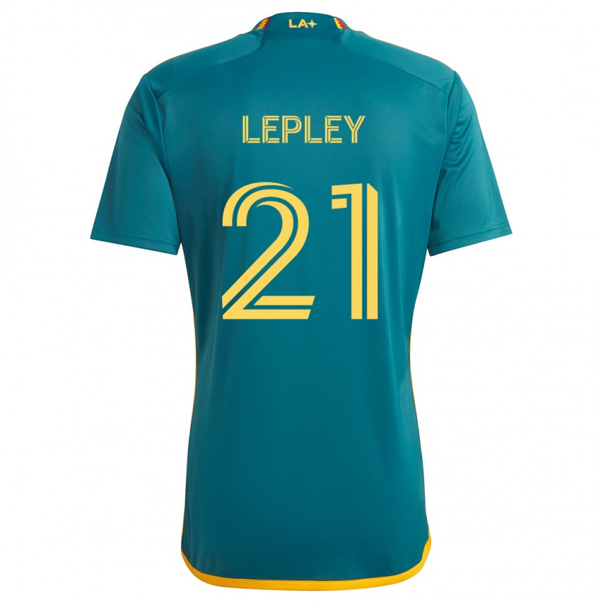 Hombre Camiseta Tucker Lepley #21 Verde Amarillo 2ª Equipación 2024/25 La Camisa Argentina