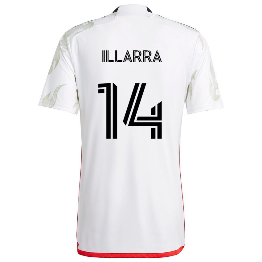 Hombre Camiseta Asier Illarramendi #14 Blanco Rojo Negro 2ª Equipación 2024/25 La Camisa Argentina