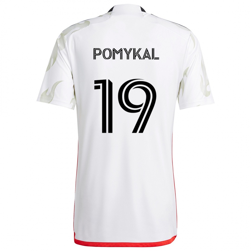 Hombre Camiseta Paxton Pomykal #19 Blanco Rojo Negro 2ª Equipación 2024/25 La Camisa Argentina