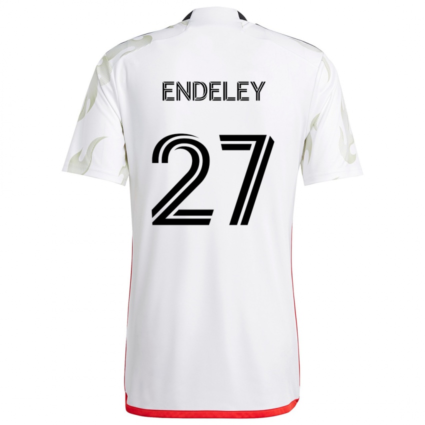 Hombre Camiseta Herbert Endeley #27 Blanco Rojo Negro 2ª Equipación 2024/25 La Camisa Argentina