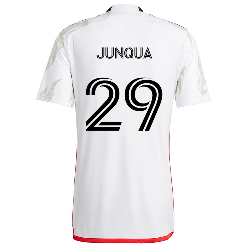 Hombre Camiseta Sam Junqua #29 Blanco Rojo Negro 2ª Equipación 2024/25 La Camisa Argentina