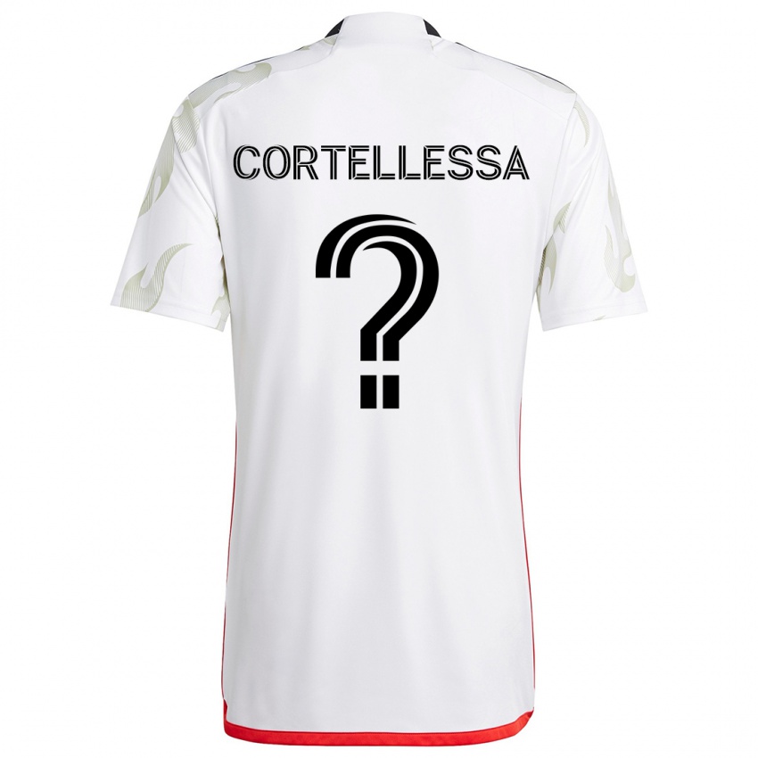 Hombre Camiseta Michael Cortellessa #0 Blanco Rojo Negro 2ª Equipación 2024/25 La Camisa Argentina