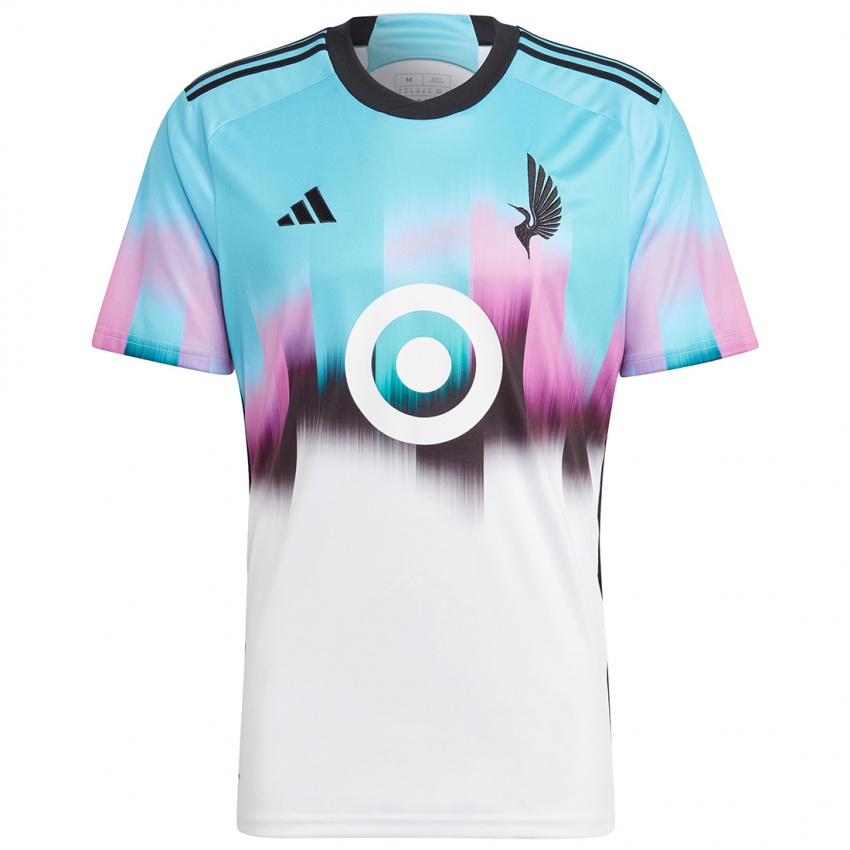 Hombre Camiseta Ihren Namen #0 Blanco Azul Negro 2ª Equipación 2024/25 La Camisa Argentina