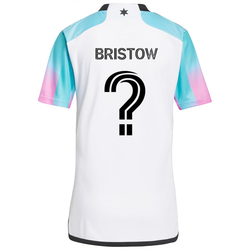 Hombre Camiseta Ethan Bristow #0 Blanco Azul Negro 2ª Equipación 2024/25 La Camisa Argentina