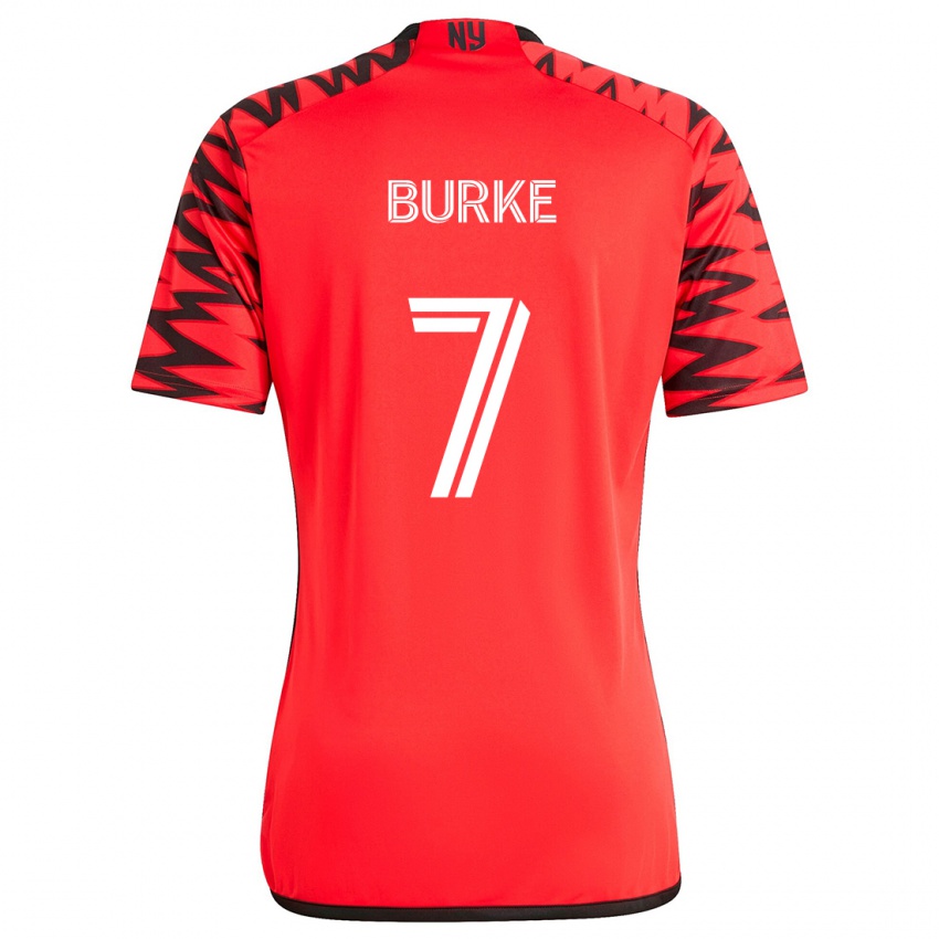 Hombre Camiseta Cory Burke #7 Rojo Negro Blanco 2ª Equipación 2024/25 La Camisa Argentina