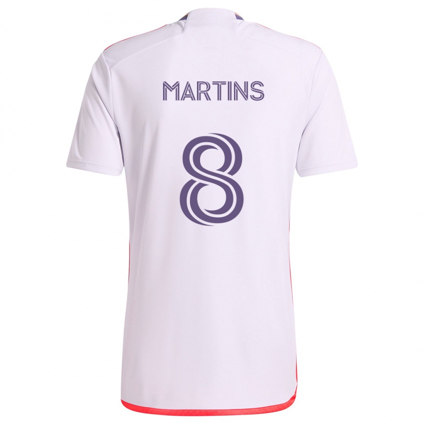 Hombre Camiseta Felipe Martins #8 Blanco Rojo Púrpura 2ª Equipación 2024/25 La Camisa Argentina