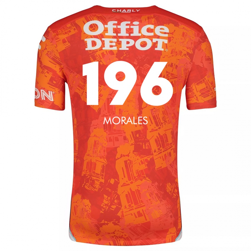 Hombre Camiseta Erik Morales #196 Naranja Blanco 2ª Equipación 2024/25 La Camisa Argentina