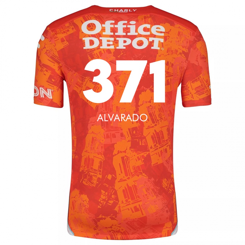 Hombre Camiseta Brandon Alvarado #371 Naranja Blanco 2ª Equipación 2024/25 La Camisa Argentina