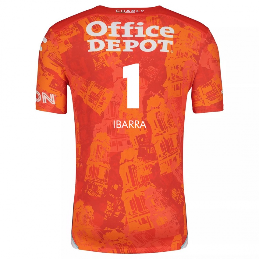 Hombre Camiseta Fabiola Ibarra #1 Naranja Blanco 2ª Equipación 2024/25 La Camisa Argentina