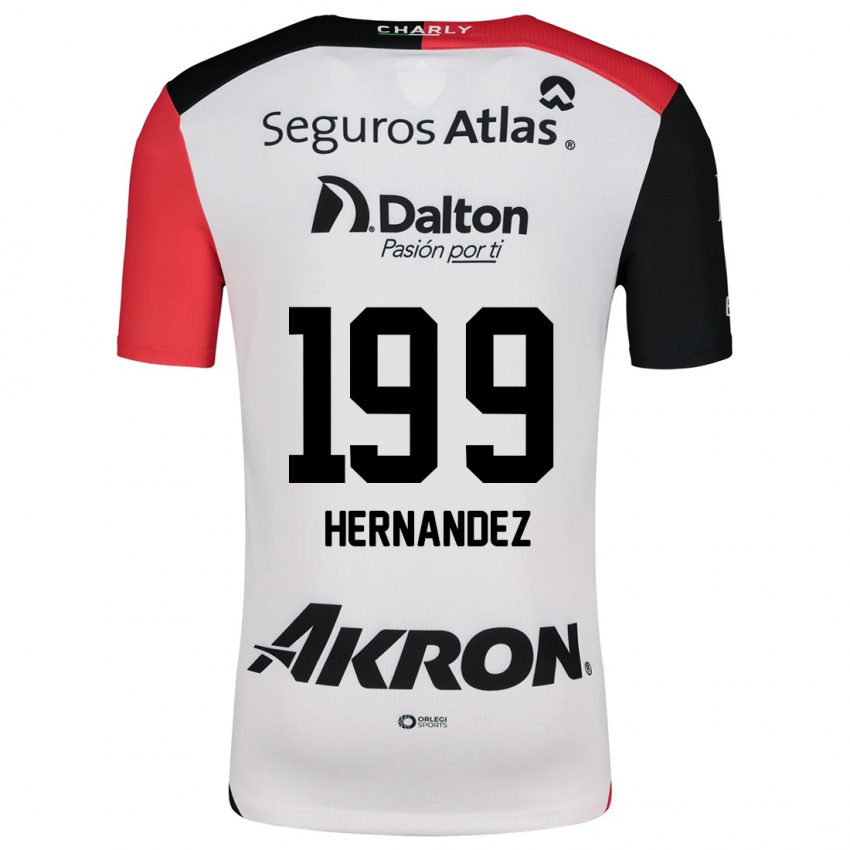 Hombre Camiseta Sergio Hernández #199 Blanco Rojo Negro 2ª Equipación 2024/25 La Camisa Argentina