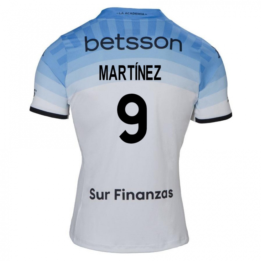 Hombre Camiseta Adrián Martínez #9 Blanco Azul Negro 2ª Equipación 2024/25 La Camisa Argentina