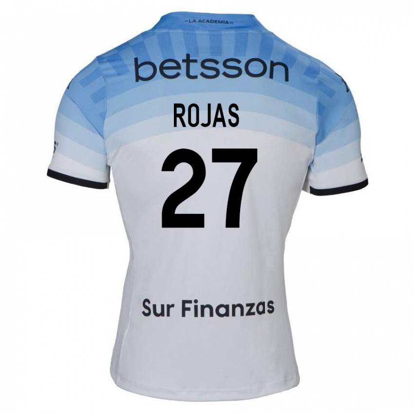 Hombre Camiseta Gabriel Rojas #27 Blanco Azul Negro 2ª Equipación 2024/25 La Camisa Argentina