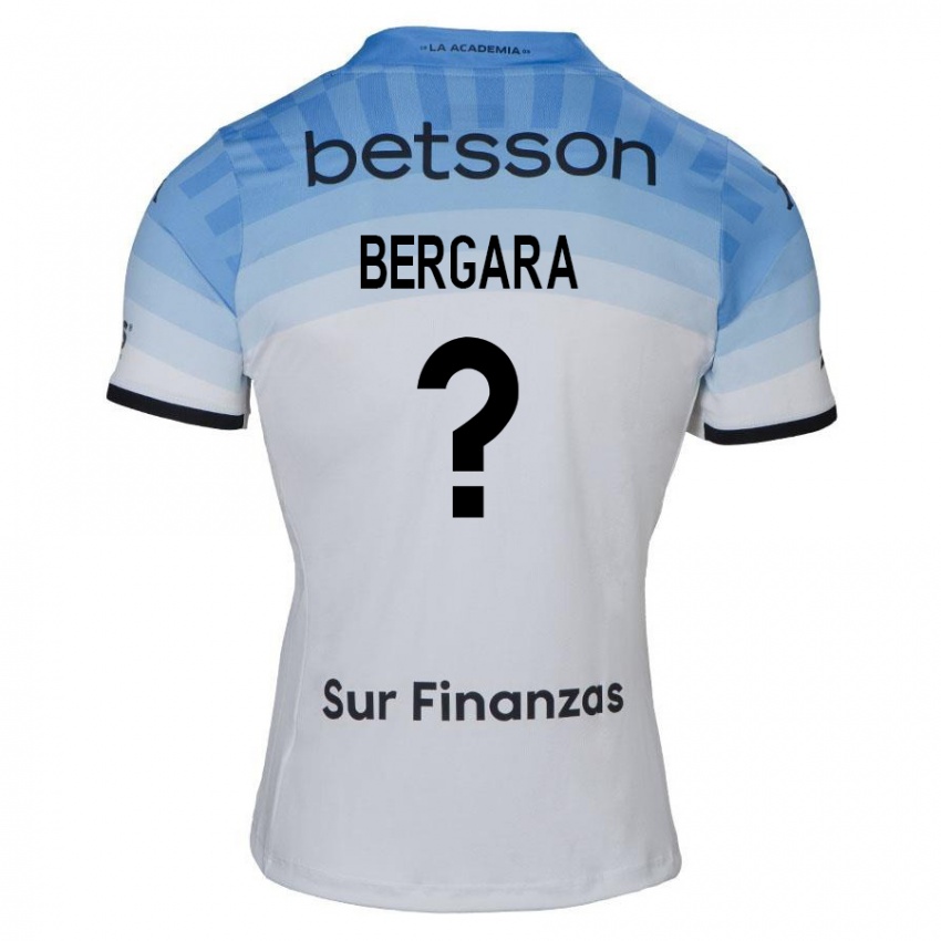 Hombre Camiseta Matías Bergara #0 Blanco Azul Negro 2ª Equipación 2024/25 La Camisa Argentina