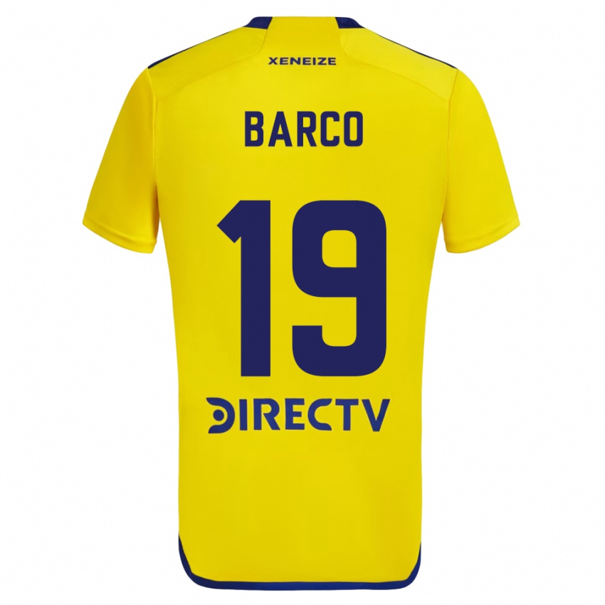 Hombre Camiseta Valentin Barco #19 Amarillo Azul 2ª Equipación 2024/25 La Camisa Argentina