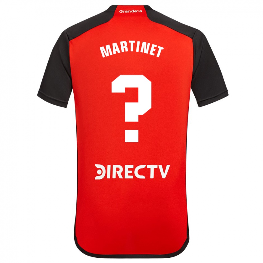 Hombre Camiseta Jeremías Martinet #0 Rojo Negro Blanco 2ª Equipación 2024/25 La Camisa Argentina