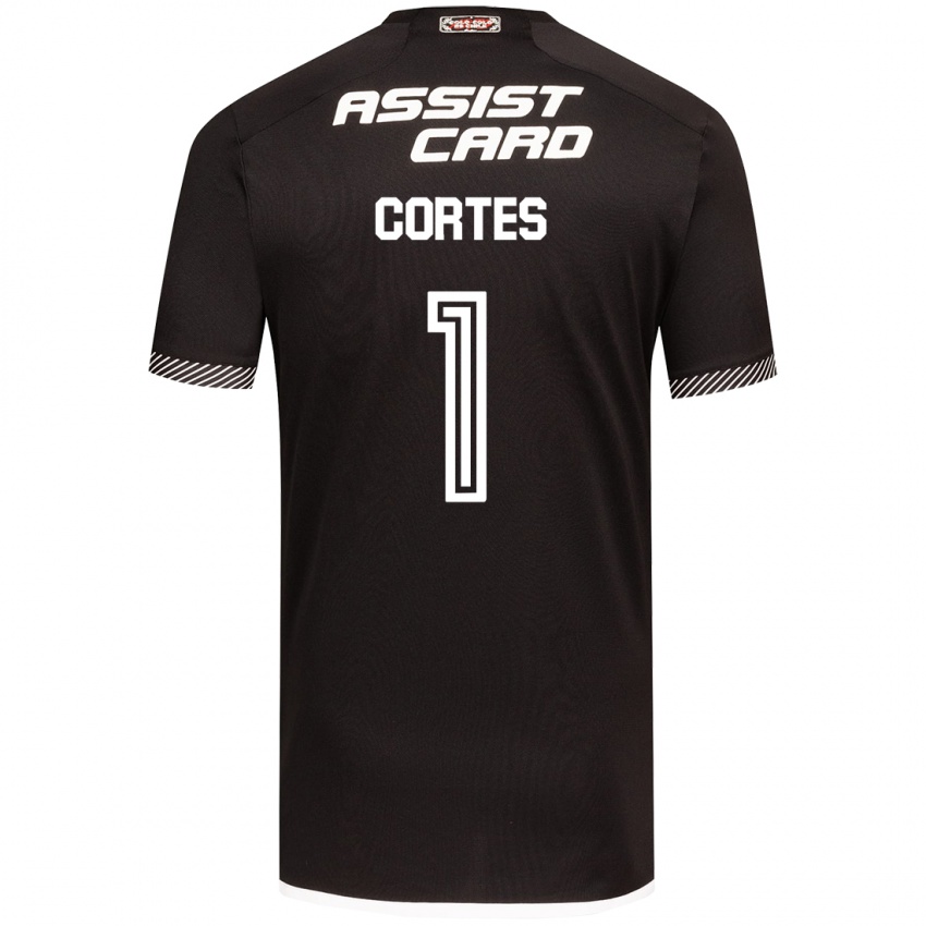 Hombre Camiseta Brayan Cortés #1 Blanco Negro 2ª Equipación 2024/25 La Camisa Argentina