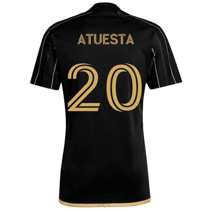 Mujer Camiseta Eduard Atuesta #20 Oro Negro 1ª Equipación 2024/25 La Camisa Argentina