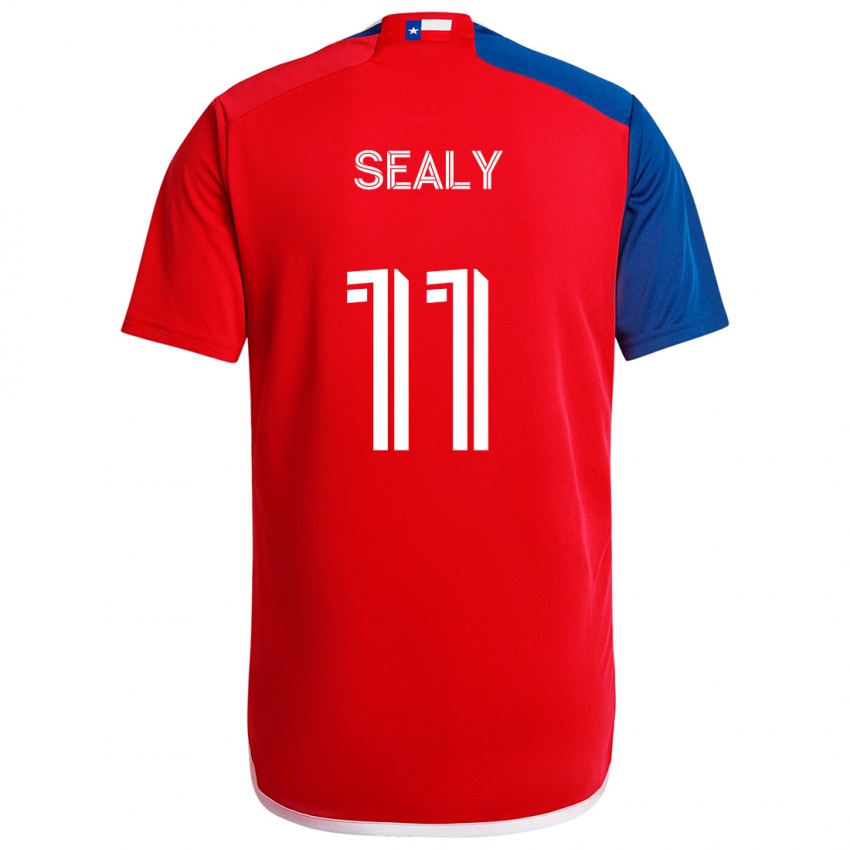 Mujer Camiseta Dante Sealy #11 Azul Rojo 1ª Equipación 2024/25 La Camisa Argentina