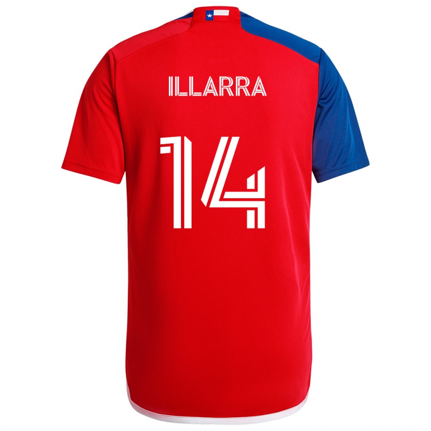 Mujer Camiseta Asier Illarramendi #14 Azul Rojo 1ª Equipación 2024/25 La Camisa Argentina