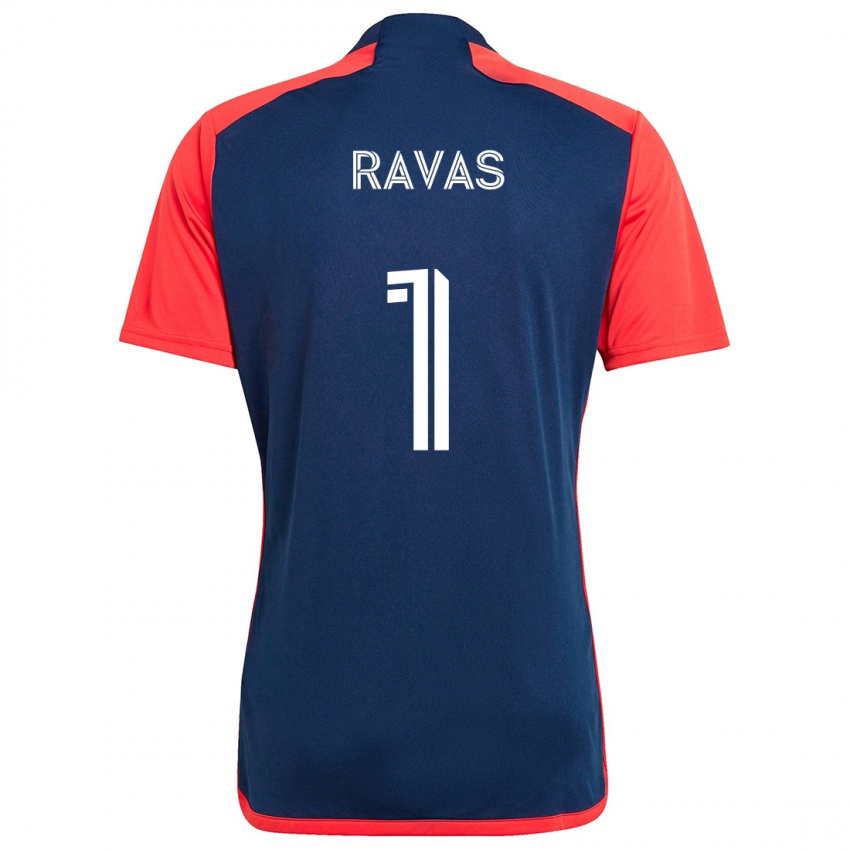 Mujer Camiseta Henrich Ravas #1 Azul Rojo 1ª Equipación 2024/25 La Camisa Argentina